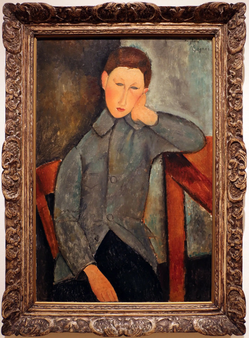 Jongen in de blauwe jas - Amedeo Modigliani
