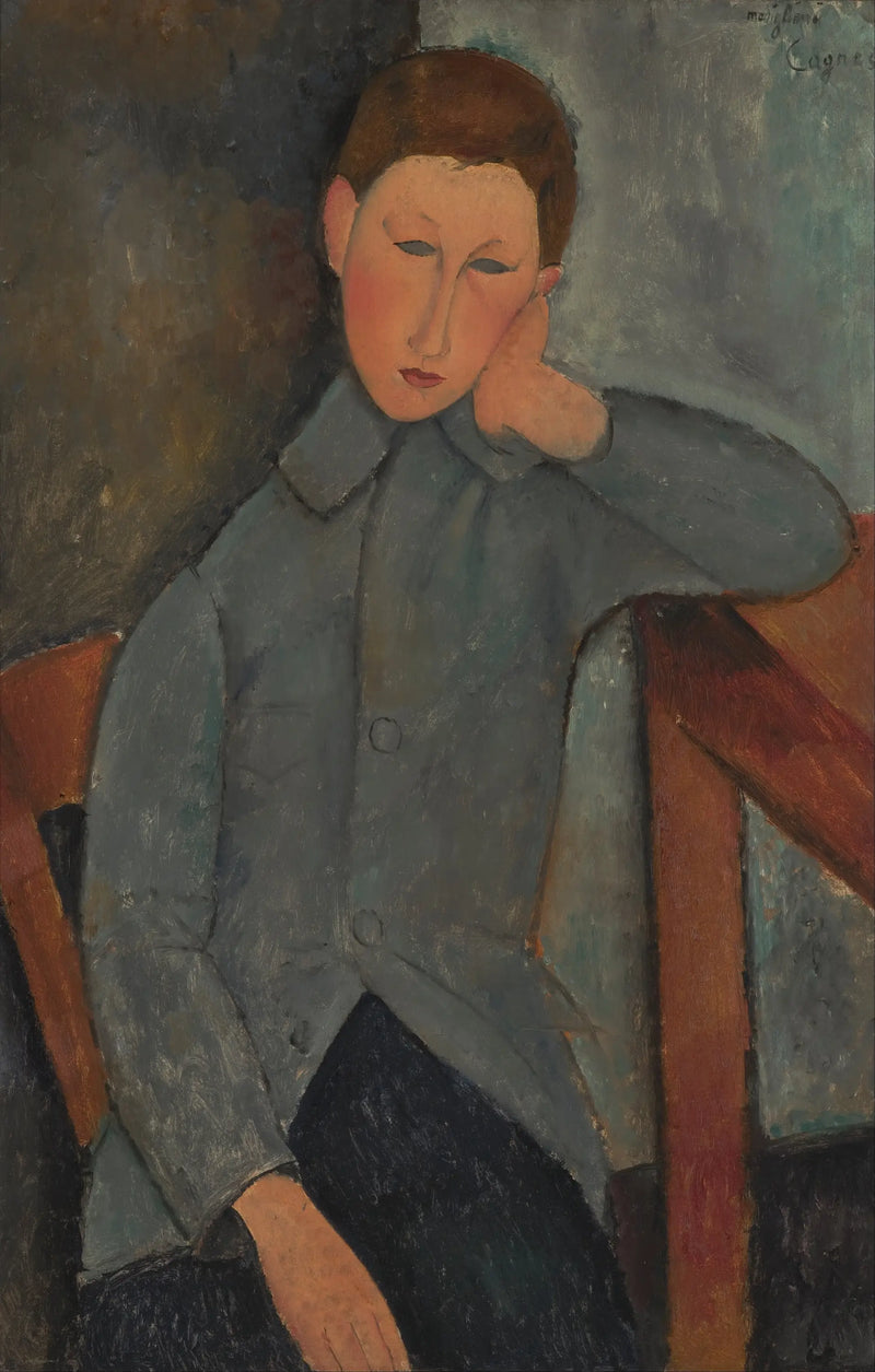 Jongen in de blauwe jas - Amedeo Modigliani