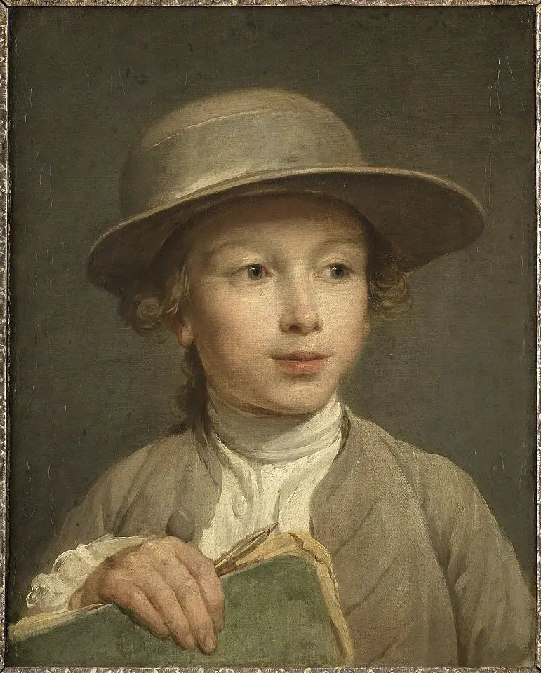 Jongen met een schetsboek - Nicolas-Bernard Lépicié