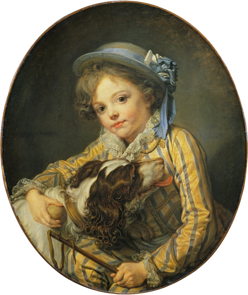 Jongen met een hond - Jean-Baptiste Greuze