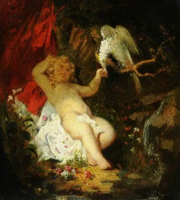 Jongen met een papegaai - Gustave Courbet