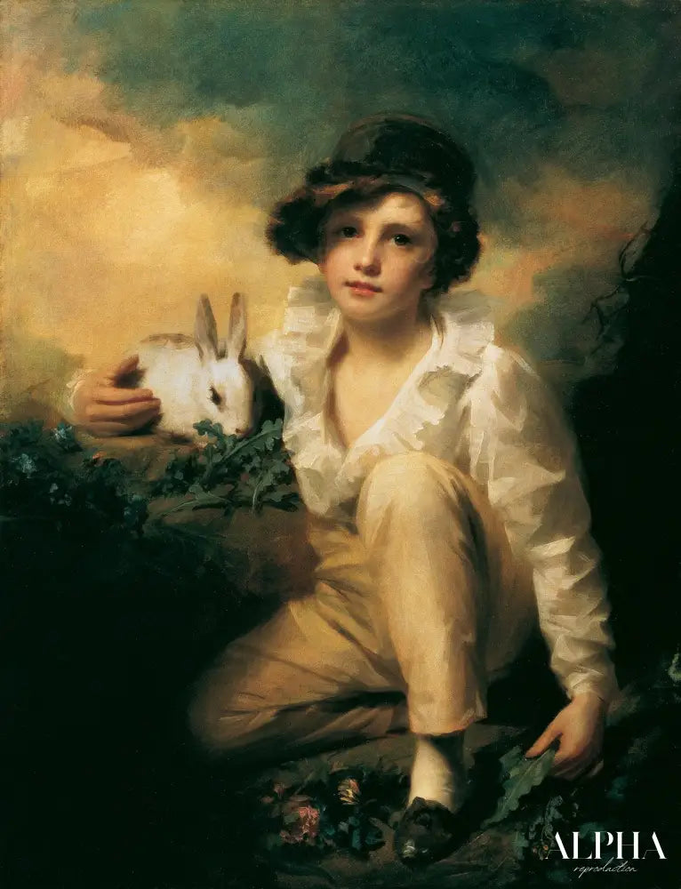 Garçon et Lapin - Sir Henry Raeburn - Reproductions de tableaux et peintures haut de gamme