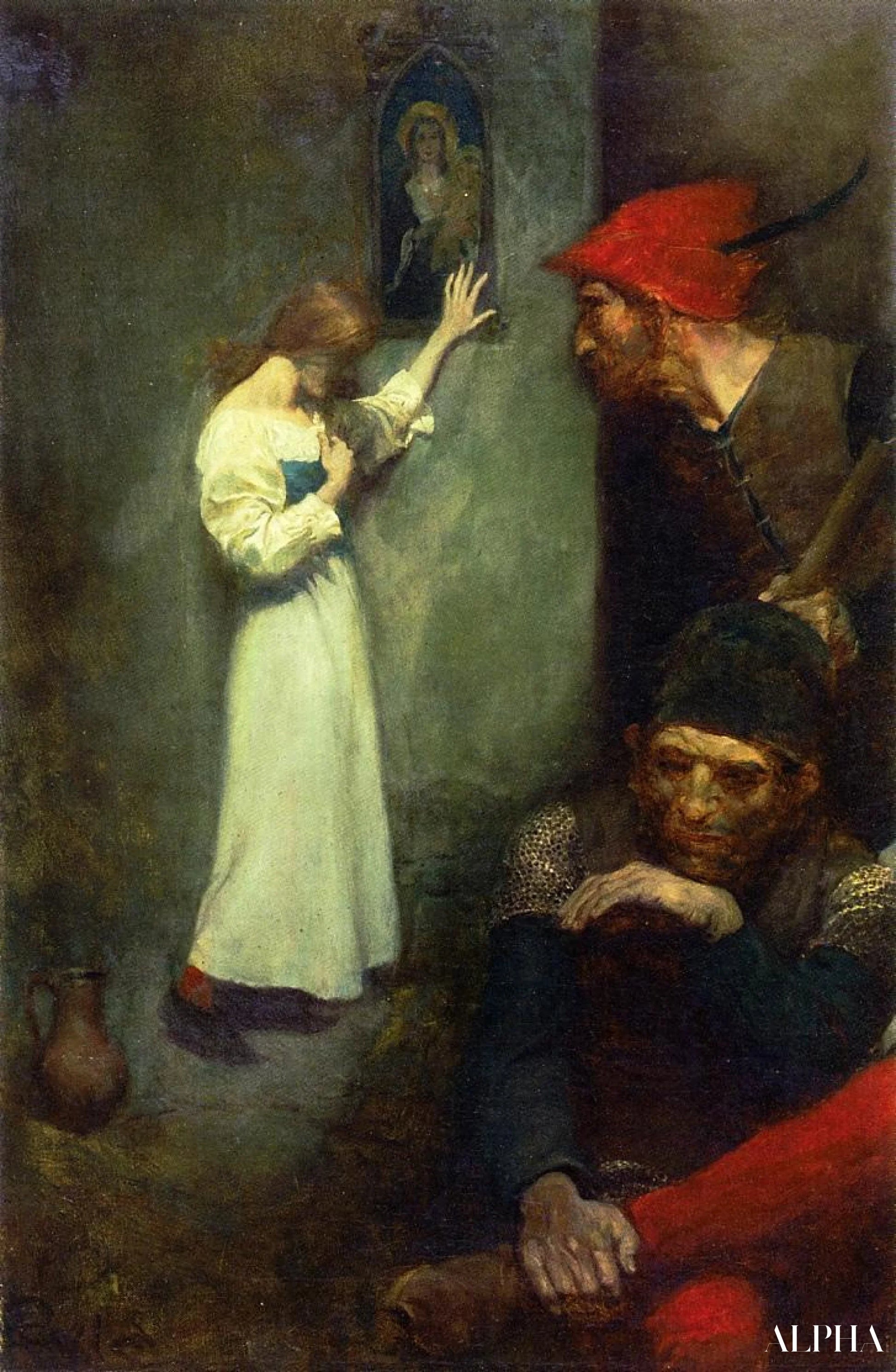 Bewacht door Ruige Engelse Soldaten - Howard Pyle - Reproducties van hoogwaardige schilderijen en schilderijen