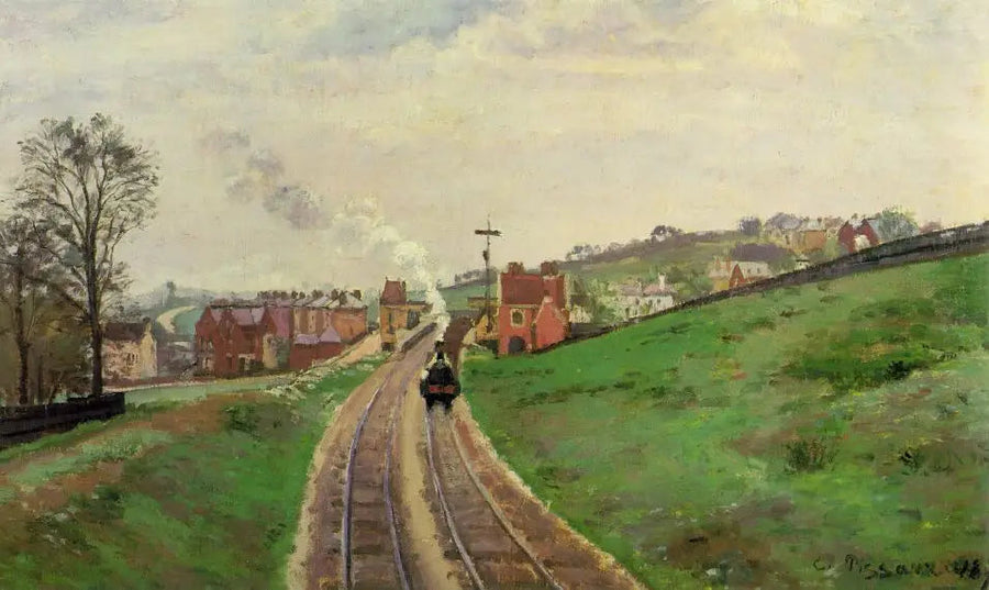 Station van Lordship Lane, Dulwich - Camille Pissarro