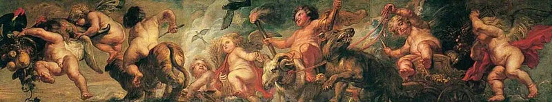 Génieën die spelen met dieren - Peter Paul Rubens