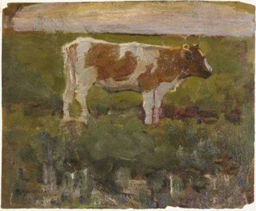 Bruine en witte koe - Piet Mondrian