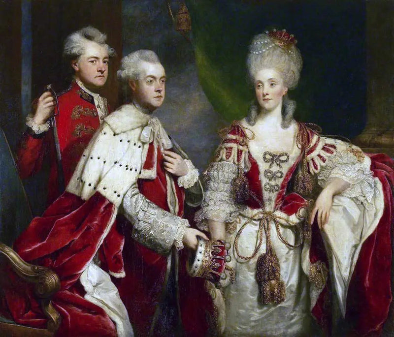 George, 2e graaf van Harcourt, zijn vrouw Elizabeth en zijn broer William - Joshua Reynolds

Source:
George, 2e comte Harcourt, sa femme Elizabeth et son frère William - Joshua Reynolds