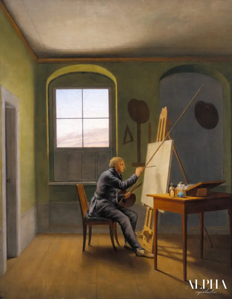 George Friedrich Kersting dans l'atelier de - Caspar David Friedrich - Reproductions de tableaux et peintures haut de gamme