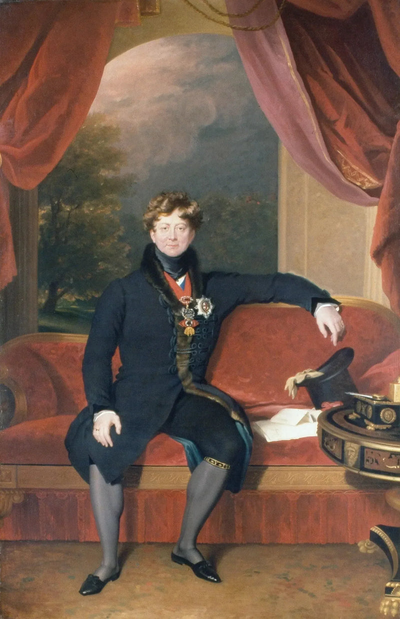 George IV (1762–1830), zittend, in ochtendkleding - Thomas Lawrence