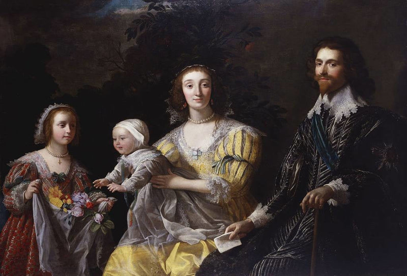 George Villiers, 1e hertog van Buckingham (1592-1628) met zijn familie - Gerrit van Honthorst