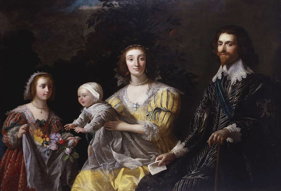 George Villiers, 1e hertog van Buckingham (1592-1628) met zijn familie - Gerrit van Honthorst
