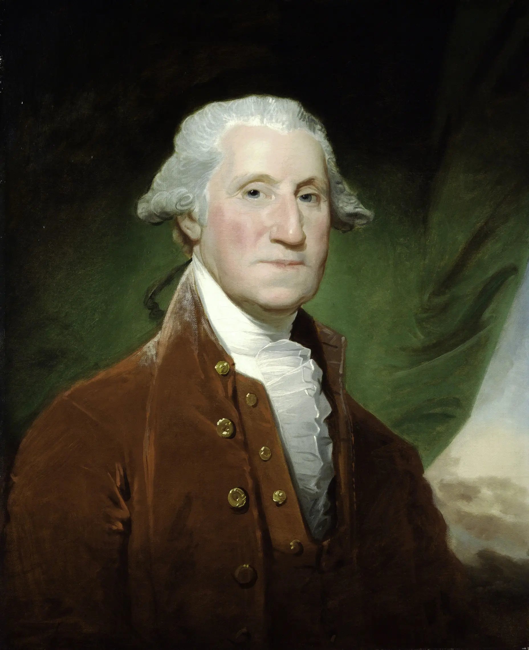 George Washington - Gilbert Stuart image 1 copie peinte à la main à l’huile