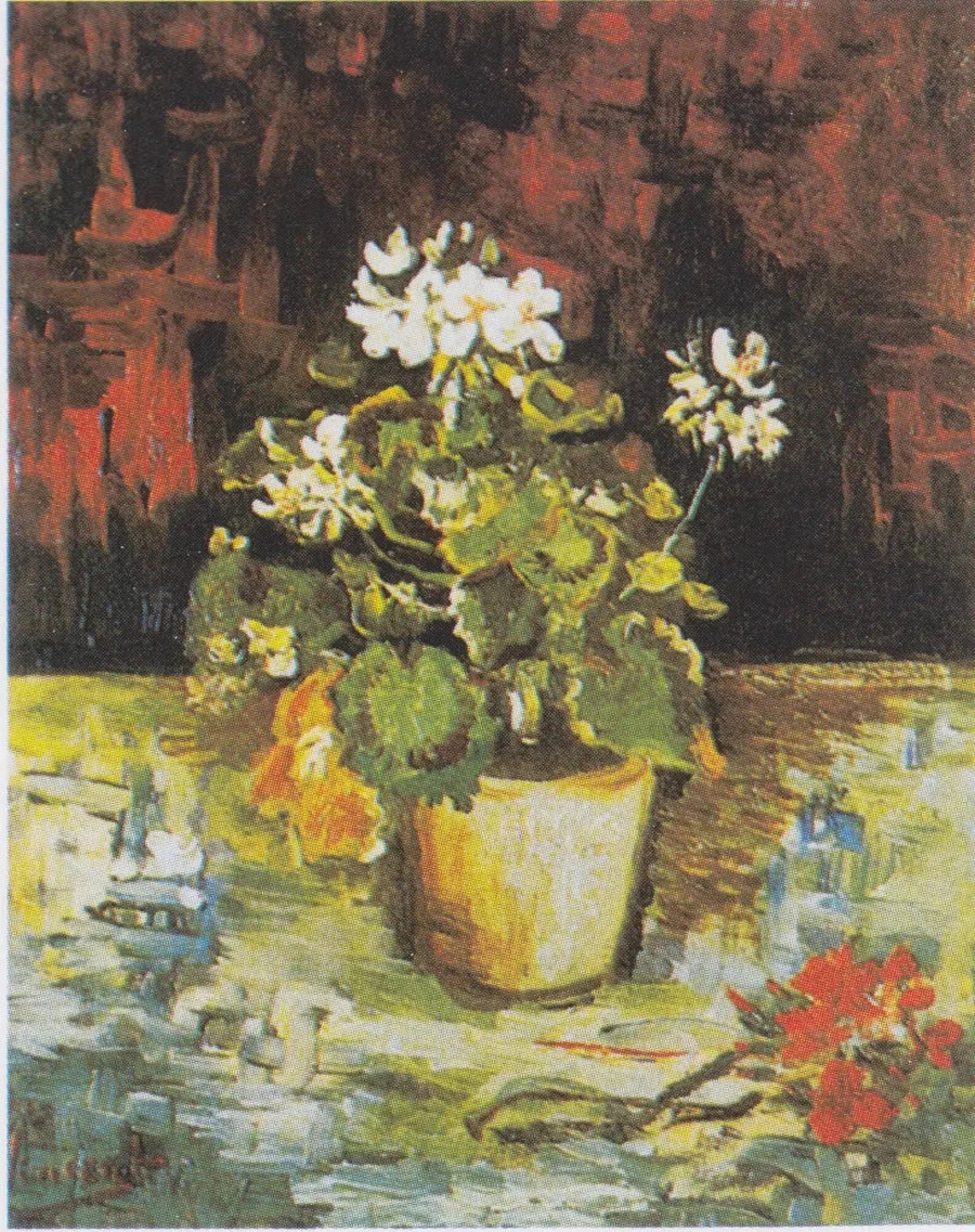 Geranium in bloempot - Vincent van Gogh