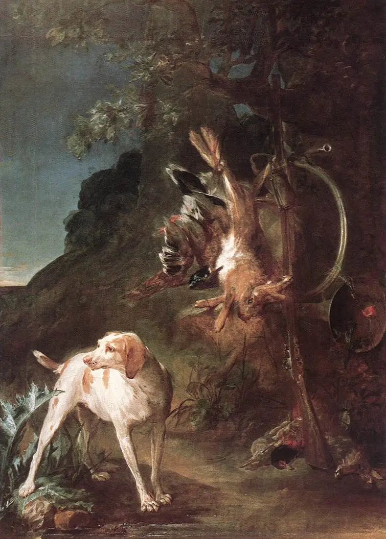Dode wild en jachthond - Jean Simeón Chardin