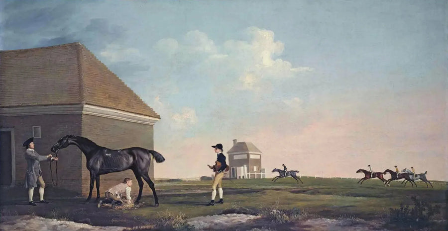 Gimcrack op Newmarket Heath, met een trainer, een staljongen en een jockey - George Stubbs

Source:
Gimcrack sur Newmarket Heath, avec un entraîneur, un palefrenier et un jockey - George Stubbs