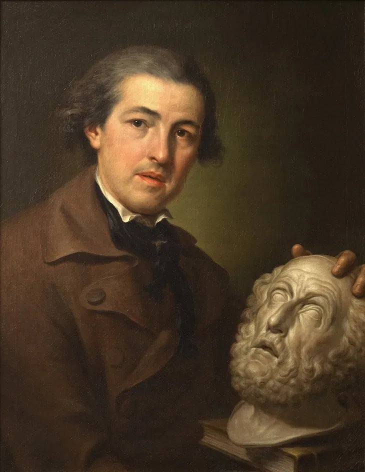Giuseppe Franchi (1731–1806) met een buste van Homerus - Anton Raphael Mengs