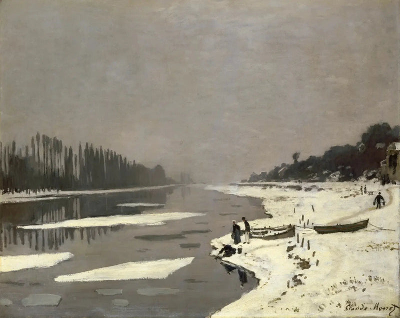 IJsblokjes in Bougival - Claude Monet