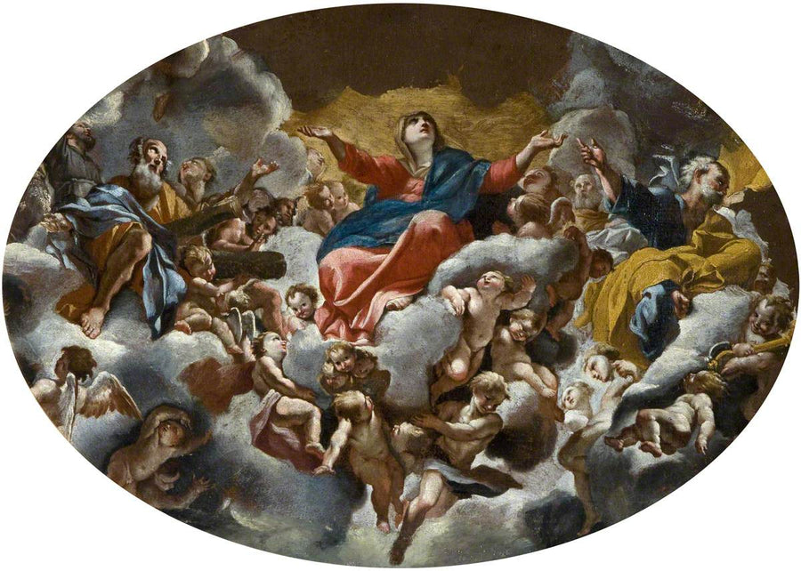 Verheerlijking van de Maagd (naar de fresco van de koepel van Sant'Andrea della Valle, Rome) - Giovanni Lanfranco