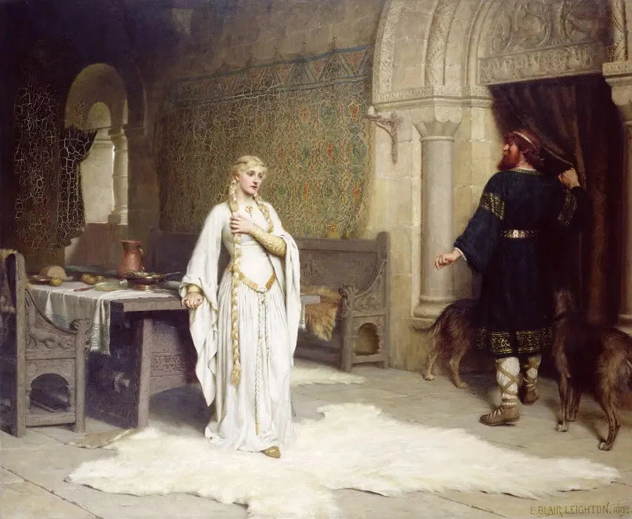Godiva en Léofric - Edmund Blair Leighton

Source:
Godiva et Léofric - Edmund Blair Leighton