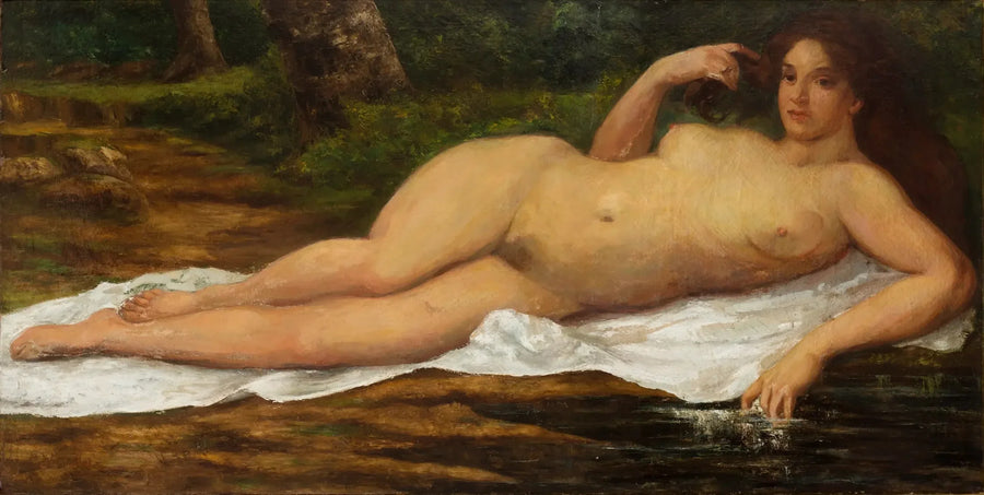 Grote badende vrouw - Gustave Courbet