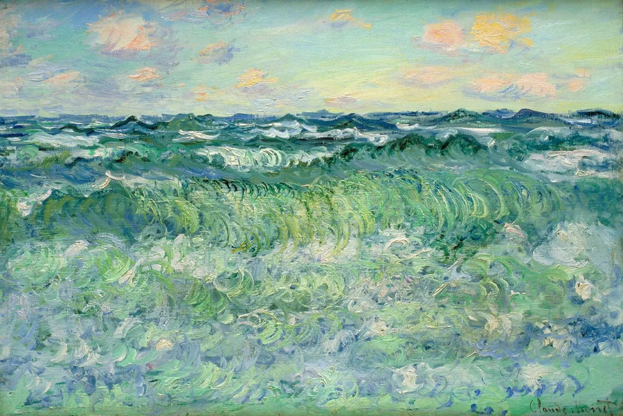 Grote zeeën in Pourville W1444 - Claude Monet