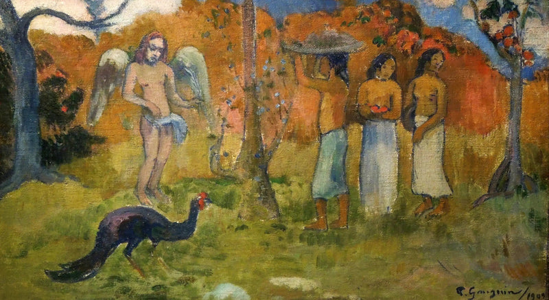 Groep met een engel - Paul Gauguin