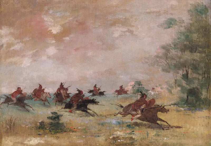 Comanche oorlogsgroep, te paard op wilde paarden - George Catlin

Source:
Groupe de guerre comanche, monté sur des chevaux sauvages - George Catlin