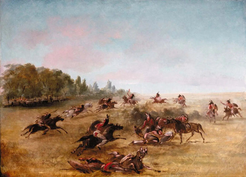 Oorlogsformatie die door een struikgewas marcherend - George Catlin

Source:
Groupe de guerre monté parcourant un fourré - George Catlin