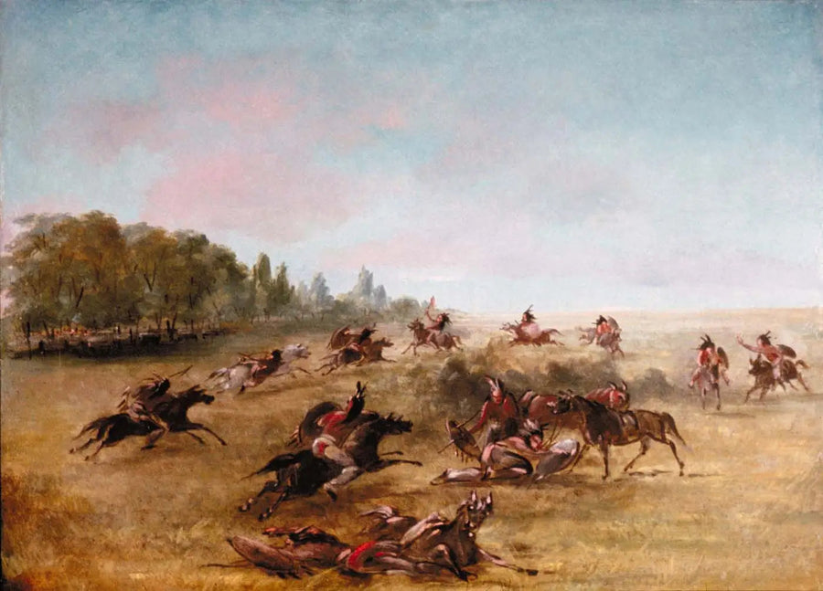 Oorlogsformatie die door een struikgewas marcherend - George Catlin

Source:
Groupe de guerre monté parcourant un fourré - George Catlin