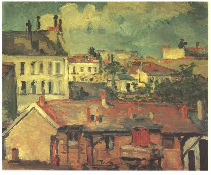 Groep huizen – De daken - Paul Cézanne