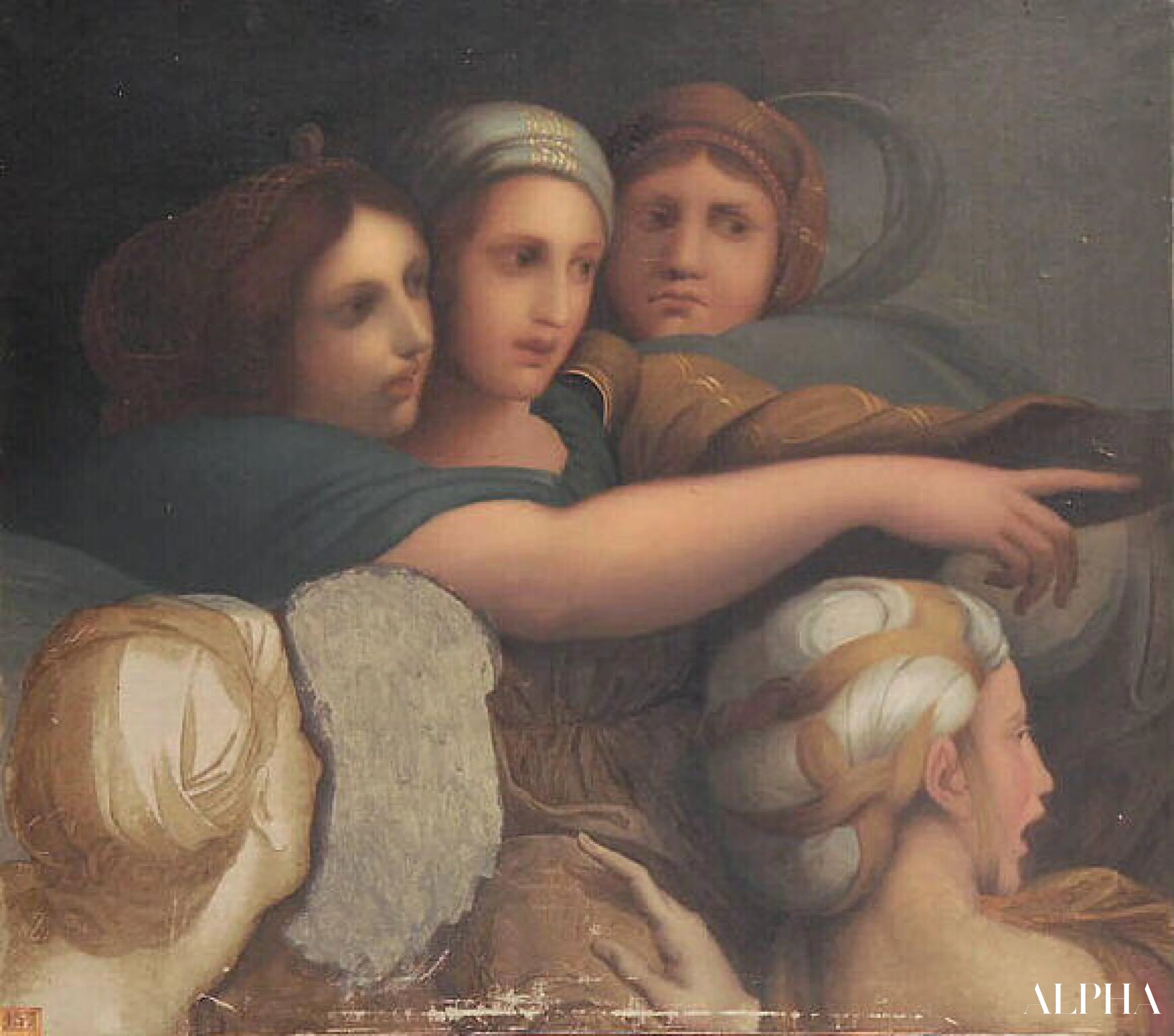 Vrouwen groep - Jean-Auguste-Dominique Ingres - Reproducties van schilderijen en hoogwaardige schilderijen