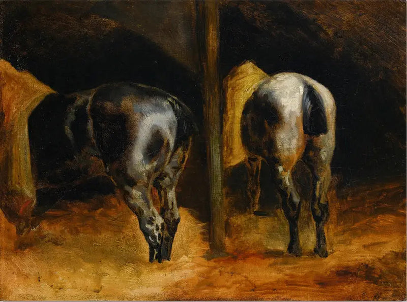 Groepen van paarden - Théodore Géricault