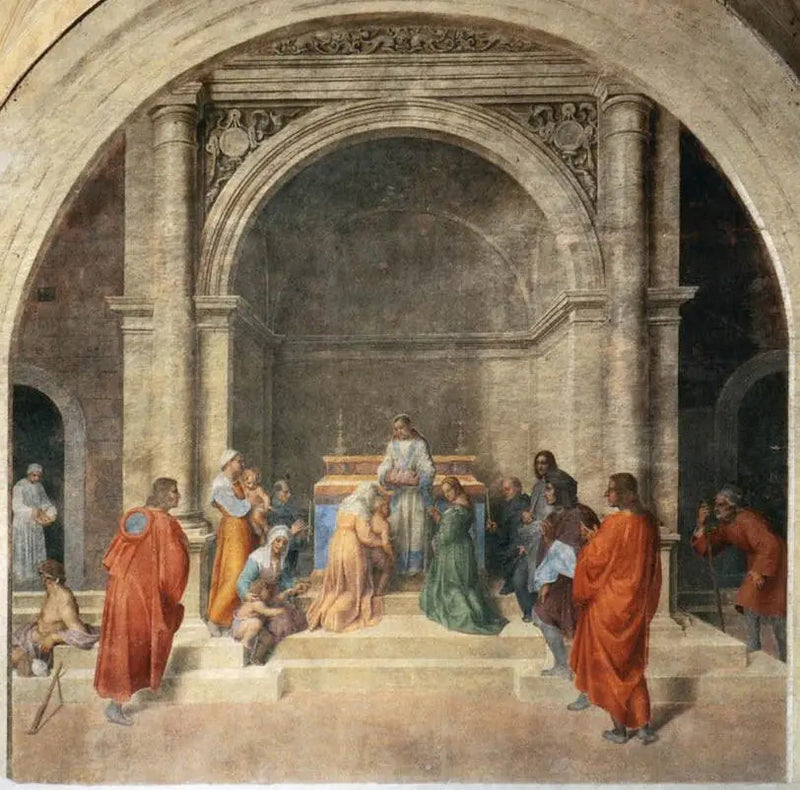 Wonderbaarlijke genezing door de relikwieën van Filippo Benizzi - Andrea del Sarto