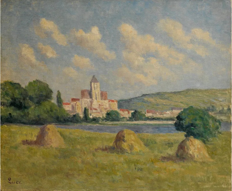 Guernes, de kerk en de velden - Maximilien Luce