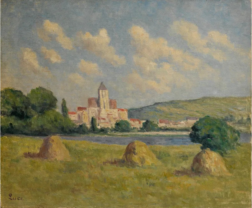 Guernes, de kerk en de velden - Maximilien Luce
