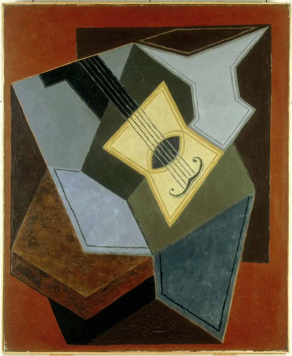 Guitare et coupe de fruits - Juan Gris image 1 copie de tableau peinte à la main