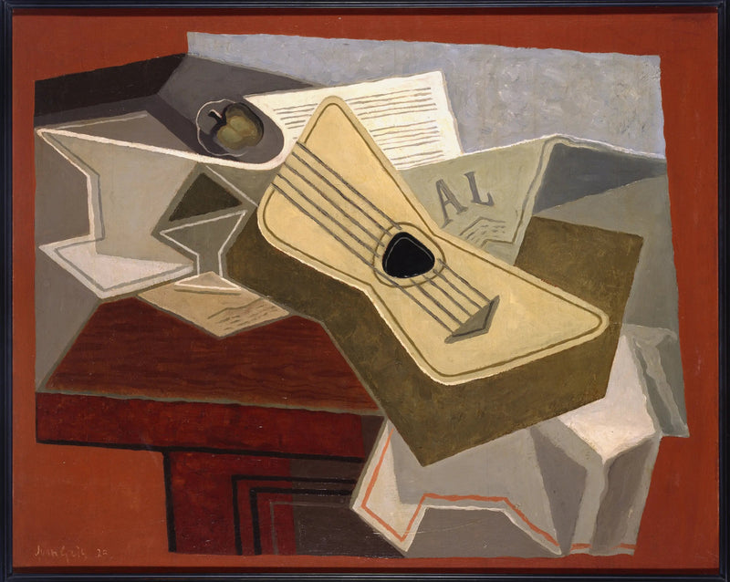 Gitaar en krant - Juan Gris