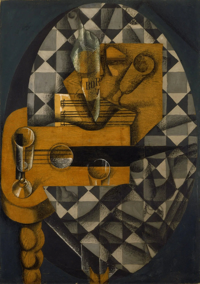 Gitaar en brillen - Juan Gris