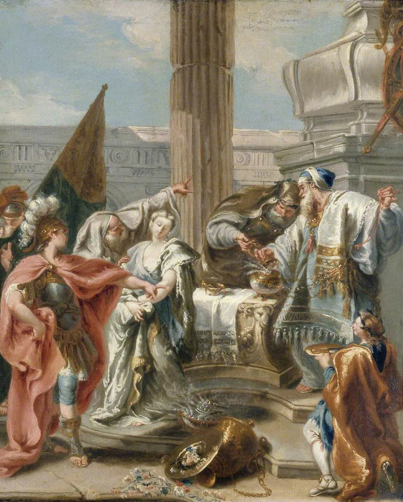 Haman, Esther en Assuérus - Giovanni Battista Pittoni
