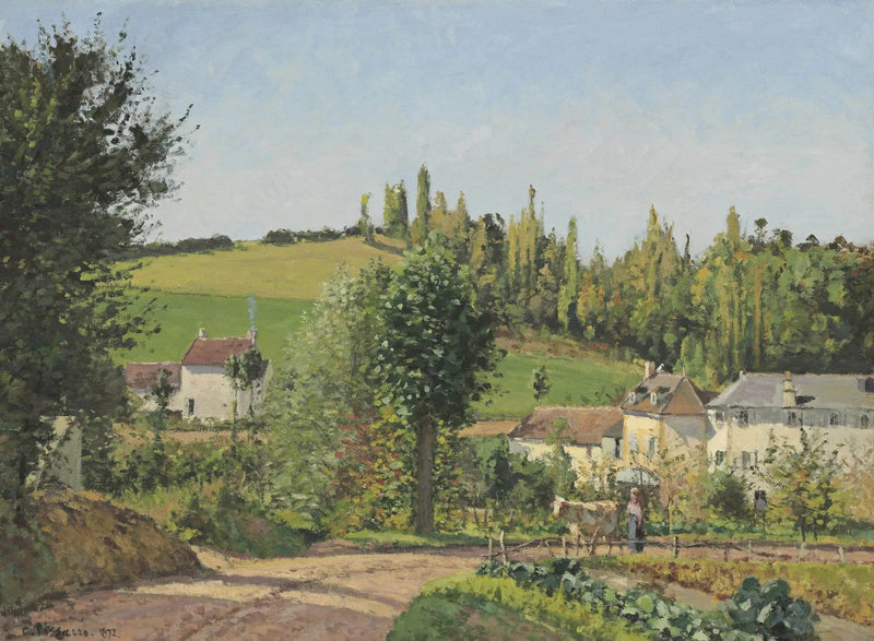 Hameau in de omgeving van Pontoise - Camille Pissarro