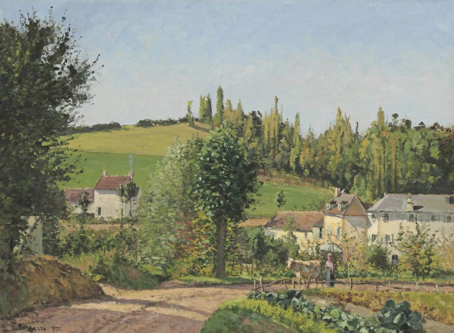 Hameau in de omgeving van Pontoise - Camille Pissarro