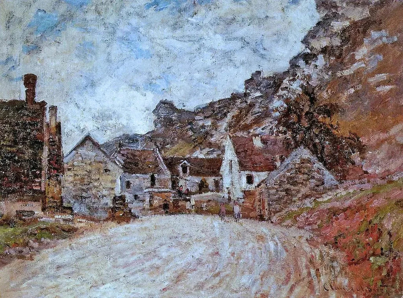 Het gehucht Chantemesle aan de voet van de rots W588 - Claude Monet