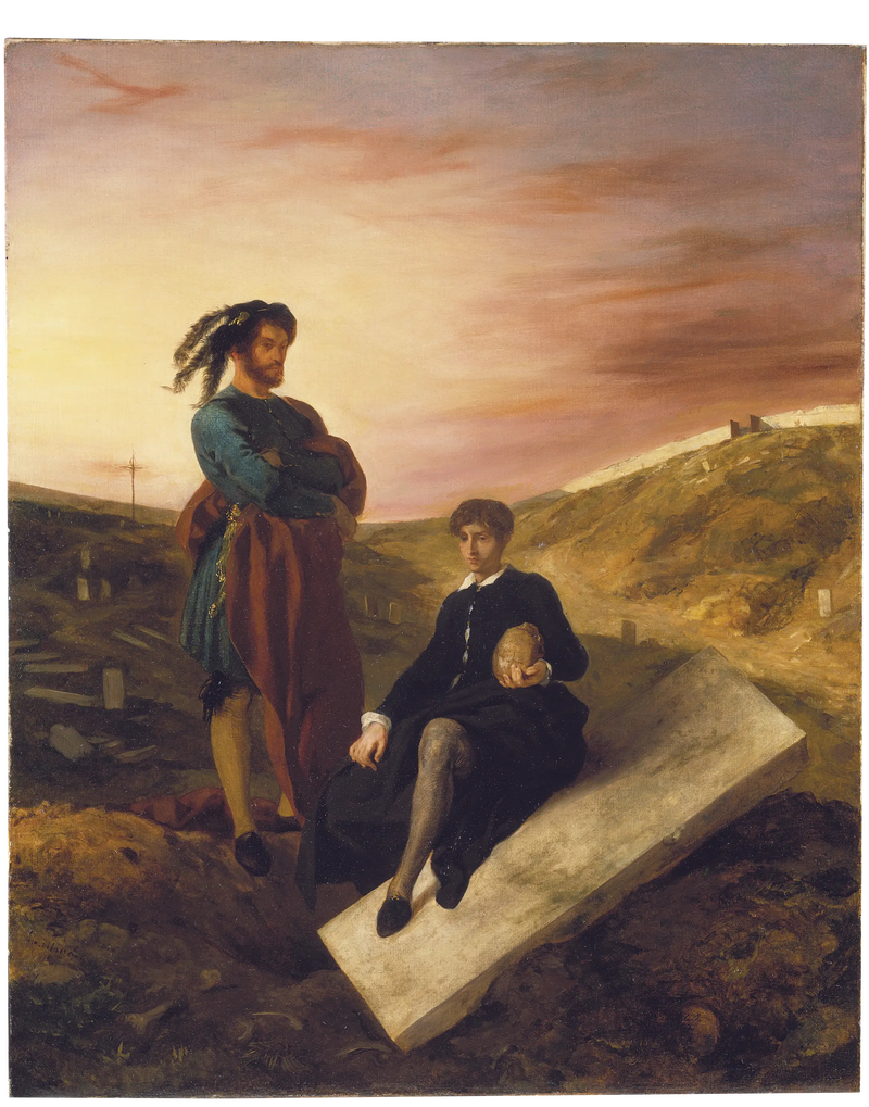 Hamlet en Horatio op de begraafplaats - Eugène Delacroix