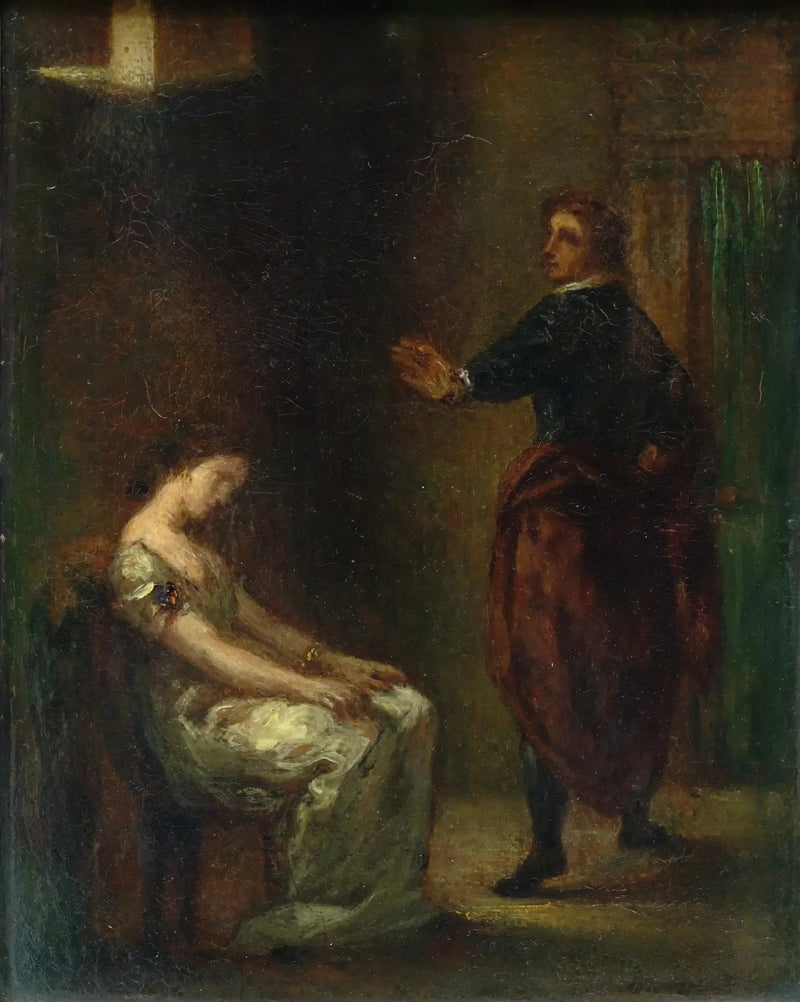 Hamlet en Ophelia - Eugène Delacroix