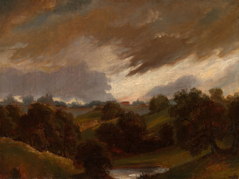 Hampstead, onweersachtige hemel - John Constable