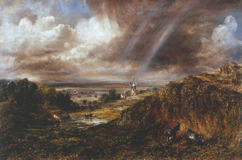 Hampstead Heath met een regenboog - John Constable