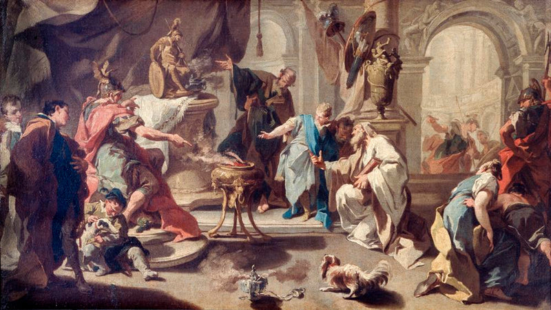 Hannibal zweert wraak op de Romeinen - Giovanni Battista Pittoni