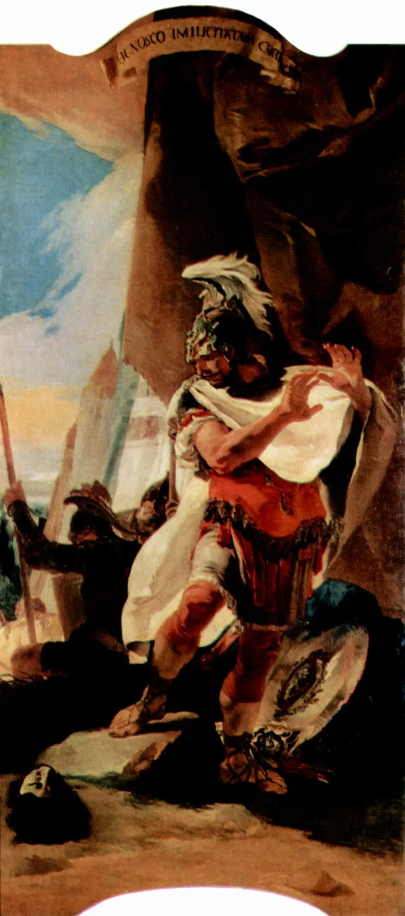 Hannibal herkent het hoofd van zijn broer Hasdrubal - Giovanni Battista Tiepolo