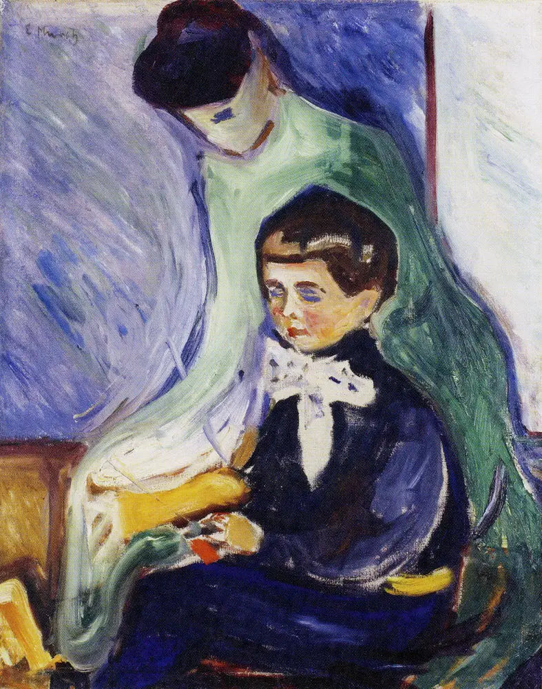 Hans Herbert Esche en zijn oppas - Edvard Munch