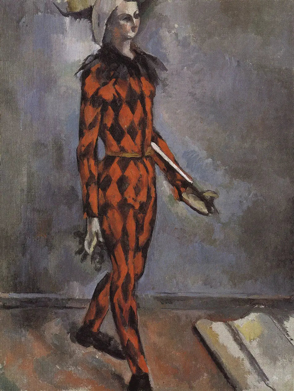 Reproduction du tableau « Harlequin - Paul Cézanne » par Alpha Reproduction en peinture à l’huile